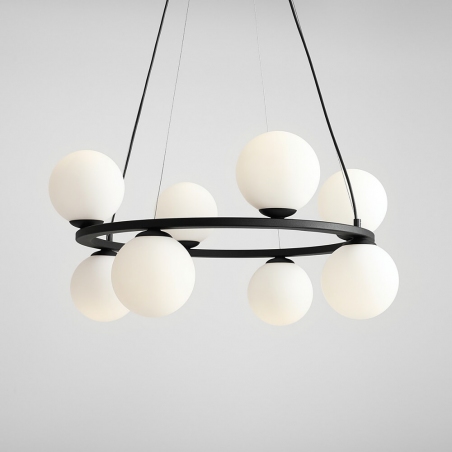 Krone Black VIII 68 white&amp;black glass balls pendant lamp Aldex