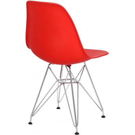 Designerskie Krzesło plastikowe DSR Czerwone D2.Design do kuchni i salonu.