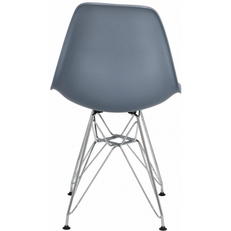 Designerskie Krzesło plastikowe DSR Ciemno Szare D2.Design do kuchni i salonu.