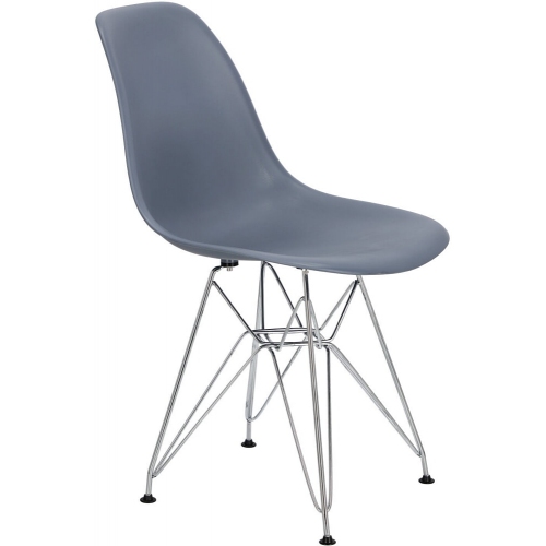 DSR dark grey plastic chair D2.Design