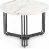 Antica 55 white marble&amp;black round coffee table Halmar