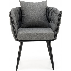 Wygodny Fotel tapicerowany z poduszką Avatar szary Halmar do salonu 2