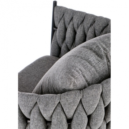 Wygodny Fotel tapicerowany z poduszką Avatar szary Halmar do salonu