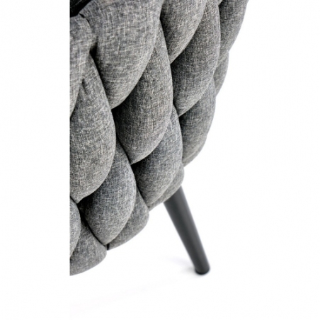 Avatar grey upholstered armchair with pillow Halmar