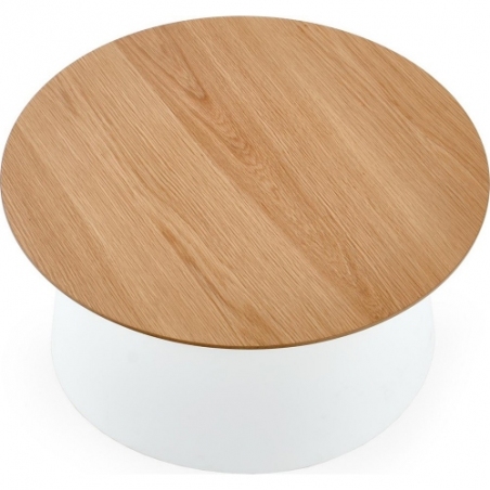 Azzura 69 natural&amp;white scandinavian round coffee table Halmar