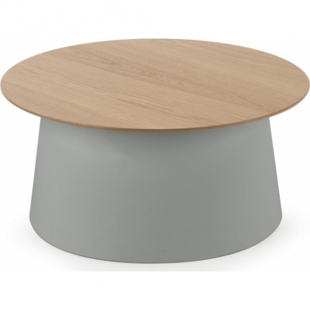 Azzura 69 natural&amp;grey scandinavian round coffee table Halmar