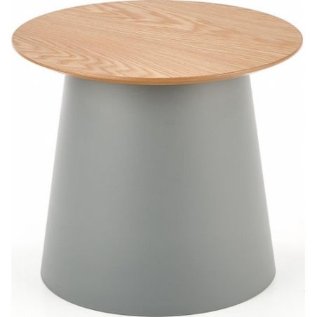 Azzura 49 natural&amp;grey scandinavian round coffee table Halmar