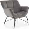 Belton grey designer quilted armchair Halmar