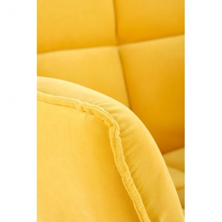 Belton yellow designer quilted armchair Halmar