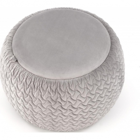 Bono grey upholstered storage pouffe Halmar