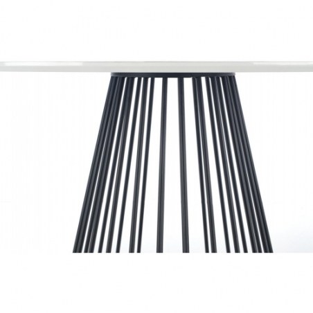 Brodway 110 white marble&amp;black modern dining table Halmar