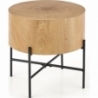 Brooklyn 45 natural oak&amp;black round loft coffee table Halmar