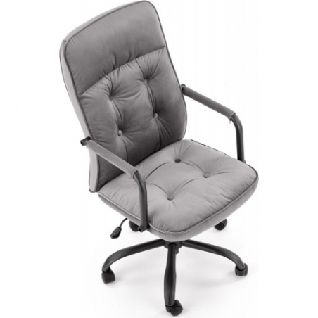 Colin grey quilted office armchair Halmar
