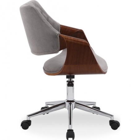 Colt walnut&amp;grey quilted office chair Halmar