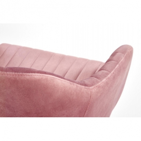 Krzesło młodzieżowe do biurka Fresco Velvet różowe Halmar dla dziewczynki