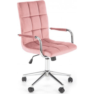 Gonzo IV Velvet pink youth office chair Halmar