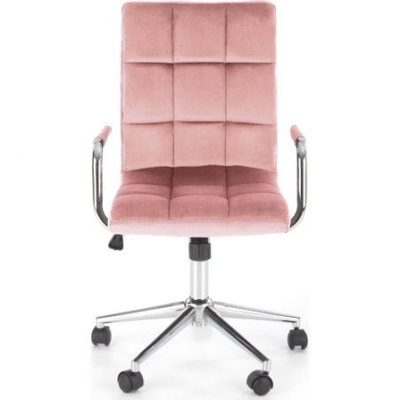 Gonzo IV Velvet pink youth office chair Halmar