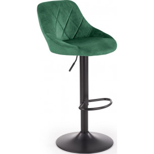 H101 dark green quilted velvet bar stool Halmar