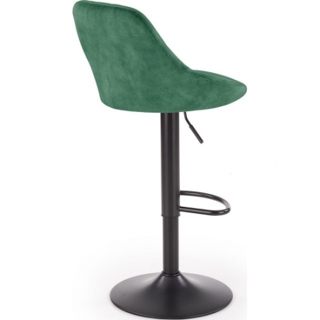 H101 dark green quilted velvet bar stool Halmar