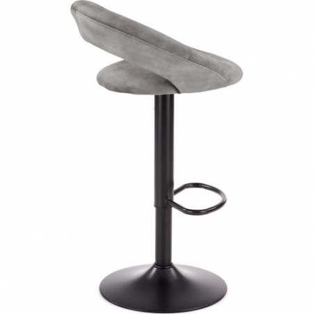 H102 grey velvet bar stool Halmar