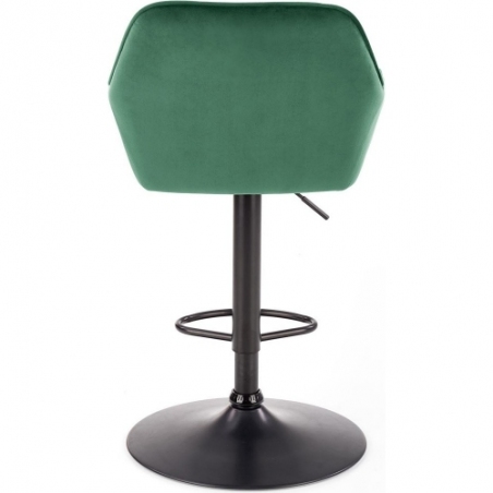 H103 green velvet bar stool with armrests Halmar