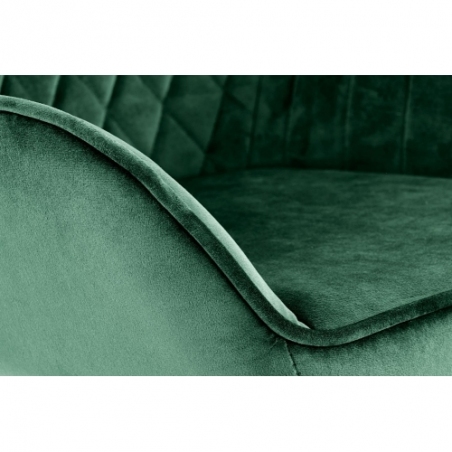 H103 green velvet bar stool with armrests Halmar