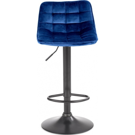H-95 navy blue quilted velvet bar stool Halmar
