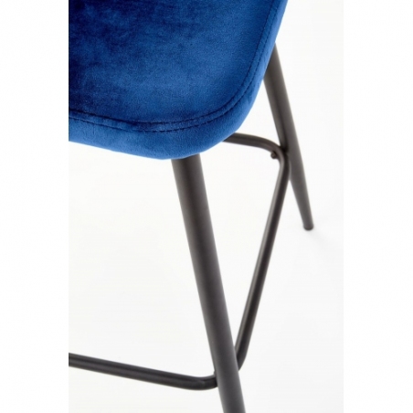 H-96 65 navy blue velvet bar chair Halmar