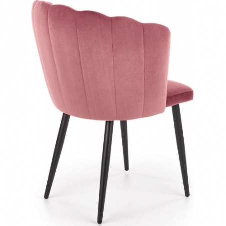K386 pink "shell" velvet chair Halmar