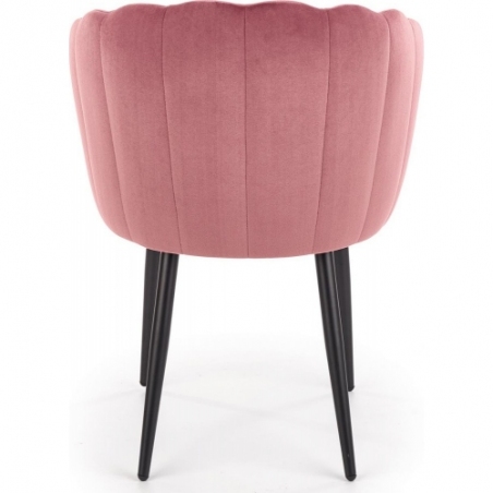 Stylowe Krzesło welurowe "muszla" K386 różowe Halmar do salonu i jadalni