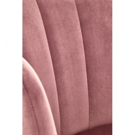 K386 pink "shell" velvet chair Halmar