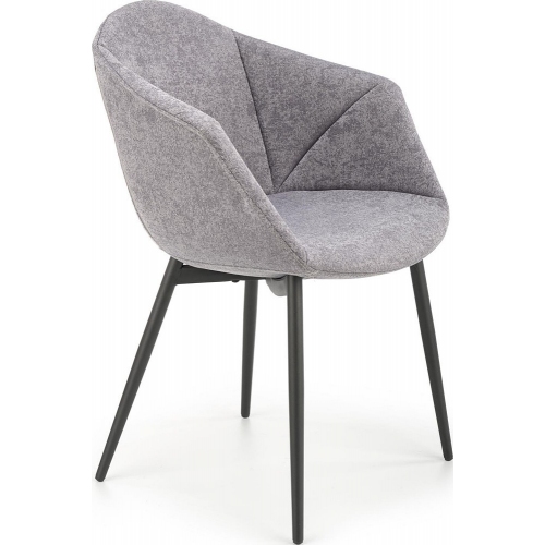 K420 grey upholstered armrests chair Halmar