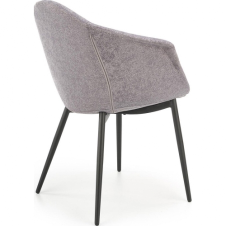K420 grey upholstered armrests chair Halmar