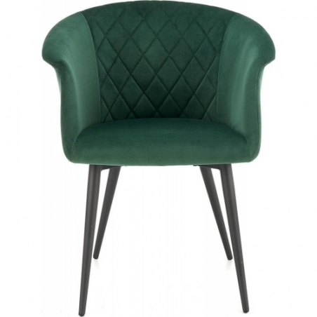 K421 green velvet armrests chair Halmar