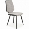 Stylowe Krzesło tapicerowane pikowane K424 szaro-czarne Halmar do salonu i jadalni