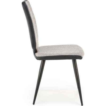 Stylowe Krzesło tapicerowane pikowane K424 szaro-czarne Halmar do salonu i jadalni