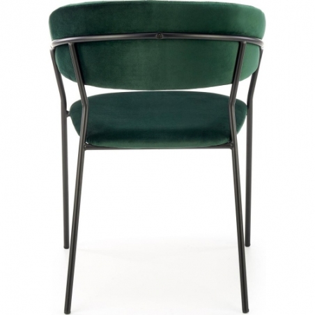 K426 green "shell" velvet chair with armrests Halmar
