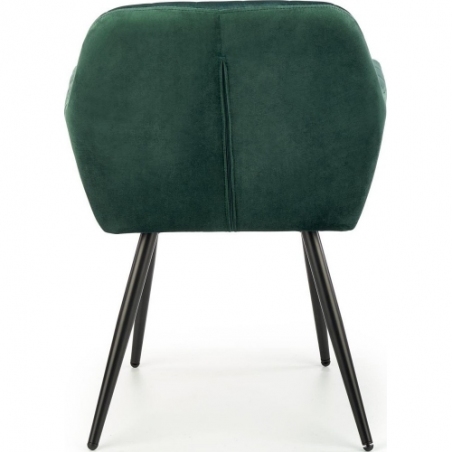 K429 dark green velvet armrests chair Halmar