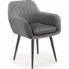 K429 grey velvet armrests chair Halmar