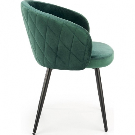 K430 dark grey velvet armrests chair Halmar