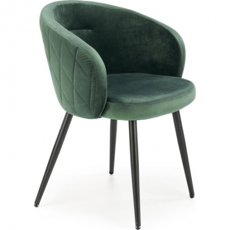 K430 dark grey velvet armrests chair Halmar