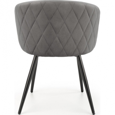 K430 grey velvet armrests chair Halmar