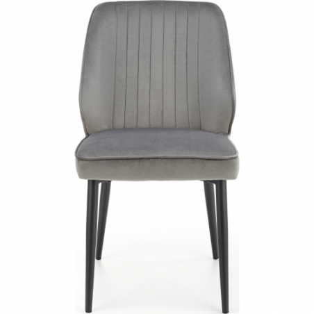 K432 grey velvet chair Halmar