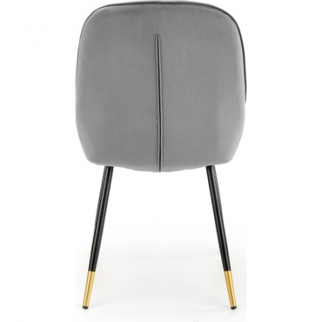 K437 grey velvet chair with quilted backrest Halmar