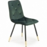 K438 dark green quilted velvet chair Halmar