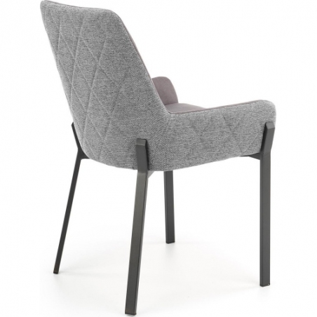 K439 dark grey&amp;grey upholstered chair Halmar