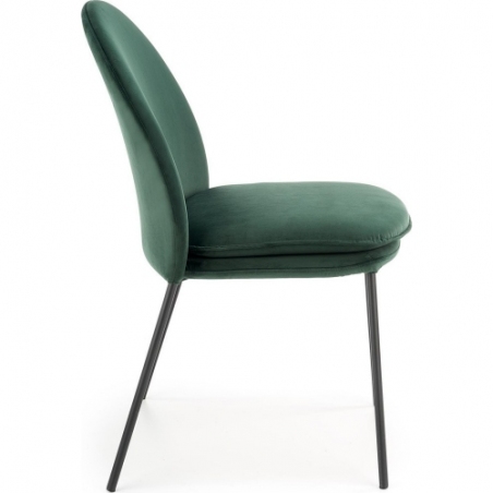 Stylowe Krzesło welurowe K443 ciemne zielone Halmar do salonu i jadalni