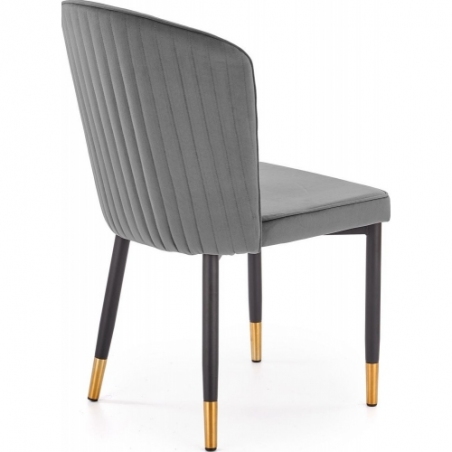 K446 grey velvet chair Halmar