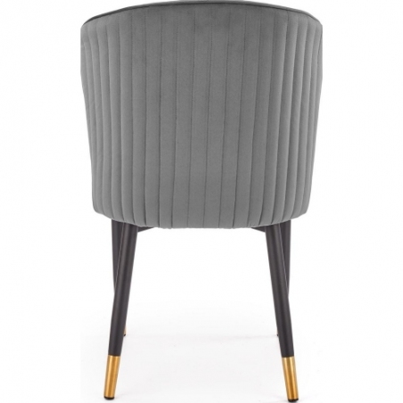 K446 grey velvet chair Halmar
