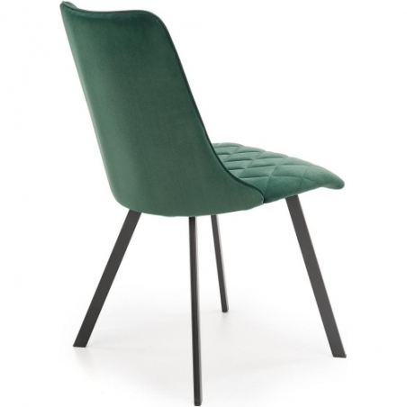 K450 dark green quilted velvet chair Halmar